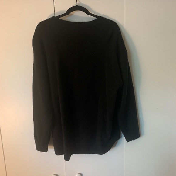 Modcloth Black V-Neck Sweater 1X - Picture 6 of 6